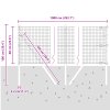 Svařovaný drátěný plot s 7 tyčemi Šedý 0.6x10 m Ocel 3351803