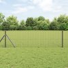 Svařovaný drátěný plot s 7 tyčemi Šedý 0.6x10 m Ocel 3351803