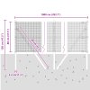 Svařovaný drátěný plot se 7 sloupky šedý 0.8x10 m ocel 3351804