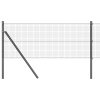 Svařovaný drátěný plot s 7 sloupky Šedý 0,8x10 m Ocel 3351806