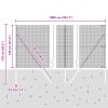 Šedý svářený drátěný plot s 7 sloupky 1,2x10 m ocel 3351812