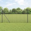Šedý svářený drátěný plot s 7 sloupky 1,2x10 m ocel 3351812