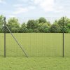 Sada sloupků na plot 2 kusy Šedá Kov 10 x 1,5 m Odolná 3351823