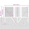 Svařovaný drátěný plot se 13 sloupky Šedý 0.6x25 m Ocel 3351835