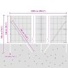 Svářený drátěný plot se 13 sloupky šedý 1.4x25 m ocelový 3351854