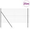 Svářený drátěný plot se 13 sloupky šedý 1.4x25 m ocelový 3351854