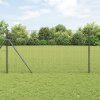 Svářený drátěný plot se 13 sloupky šedý 1.4x25 m ocelový 3351854
