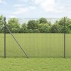 Sada sloupků Sada 2 Šedá Práškově lakovaná ocel, PVC 25 x 1,5 m 3351855