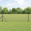 Svařovaný drátěný plot s 13 sloupy Šedý 0.4x50 m Ocel 3351863
