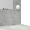 3dílná souprava toaletního stolku s LED, šedý beton a dřevo 3334212