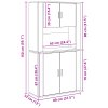 Highboard Staré Dřevo 80x33x150 cm inženýrské dřevo 3334336