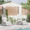Adirondack židle s opěrkami na nohy 2 ks Bílá HDPE 3335842