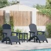 Adirondack židle s opěrkami na nohy 2 ks v námořnické modré HDPE 3335843