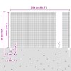 Svařovaný drátěný plot se 22 U sloupky Šedý 1.4x25 m Ocel 3336606