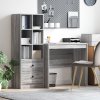 Stůl vidaXL s úložným prostorem Šedá Sonoma Kompozitní dřevo 3337358