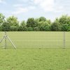 Svářený drátěný plot s 7 sloupky 0.6x10 m Pozinkovaná ocel 3351564