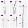 set plotových sloupů Set 2 Pozinkovaná ocel 10 x 1 m Odolný 3351926