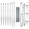 set plotových sloupů Set 2 Pozinkovaná ocel 10 x 1 m Odolný 3351926