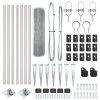 set plotových sloupů Set 2 Pozinkovaná ocel 10 x 1 m Odolný 3351926