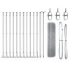 Svařované drátěné oplocení s 13 sloupky 0.4x25 m Pozinkovaná ocel 3352300