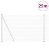 Oplocení zvařované sítě s 13 sloupky s výlisky 1,4x25 m Pozinkovaná ocel 3352325