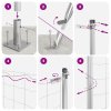 Svařované drátové oplocení s 13 kovanými sloupky 1.4x25 m pozinkovaná ocel 3352326