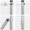 Svařované drátěné oplocení s 13 přírubovými sloupky 1.2x50 m pozinkovaná ocel 3352358
