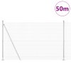 Svařovaný drátěný plot s 13 flangovanými sloupky 1.5x50 m Pozinkovaná ocel 3352363