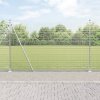 Svařovaný drátěný plot s 13 flangovanými sloupky 1.5x50 m Pozinkovaná ocel 3352363