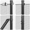 Sada sloupků plotu Sada 2 Šedá Kov, PVC 25 x 1,5 m Odolná 3352565