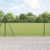 Svařovaný drátěný plot s 13 flangovanými sloupky Šedý 1,2x50 m Ocel 3352593