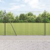 Svářený drátěný plot s 13 vyvýšenými sloupky, šedý, 1.4x50 m, ocelový 3352597