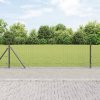 Svařovaný drátěný plot se 7 flangovanými sloupky Šedý 0.5x100 m Ocel 3352609
