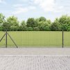 Svářený drátěný plot s 13 flangujícími sloupky Šedý 0.6x100 m Ocel 3352610