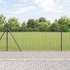 Svařovaný drátěný plot s 13 flangovanými sloupky Šedý 1x100 m Ocelový 3352619