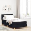 Postel s boxspringem a matrací černá 90x190 cm látka 3341330