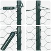 Hexagonové oplocení Zelené 0.5x10 m Ocel 3353471