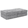 2-místný modulární pohovka - přestavitelný pouf v světle šedé látce 3315110