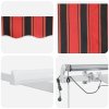 Automatická zasouvací markýza s LED v oranžové a hnědé barvě 600 x 300 cm 3331592