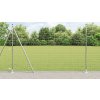 Euro plot s 7 flangovanými sloupky 1,6x10 m pozinkovaná ocel 3351058