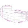 Boxspring postel s matrací tmavě hnědá 100x200 cm tkanina 3338590