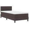 Boxspring postel s matrací tmavě hnědá 100x200 cm tkanina 3338590