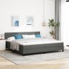 postel s box springem a matrací tmavě šedá 200x200 cm tkanina 3338637