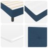Postel s box springem s matracem modrá 160x200 cm tkanina 3338705