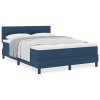 Postel s box springem s matracem modrá 160x200 cm tkanina 3338705
