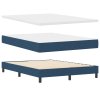 Postel s box springem s matracem modrá 160x200 cm tkanina 3338705