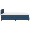 Postel s box springem s matracem modrá 160x200 cm tkanina 3338705