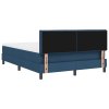Postel s box springem s matracem modrá 160x200 cm tkanina 3338705