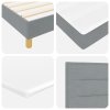 Postel s box springem s matrací Světle šedá 140x190 cm Textilie 3338839