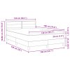 Postel s box springem s matrací Světle šedá 140x190 cm Textilie 3338839